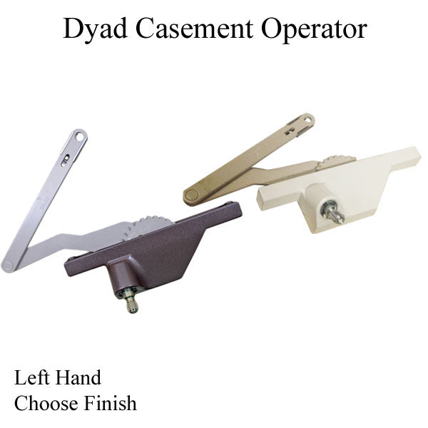 Left Hand 6-11/16 Inch Rear Face Mounted Dyad Casement Operator For Window - Choose Color Hardware