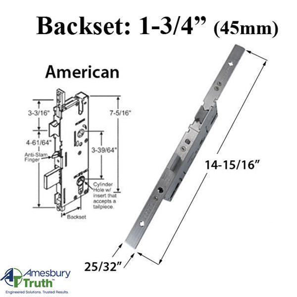 20mm P2000 Active 45/92 SPL Mortise Lock Body – American Version
