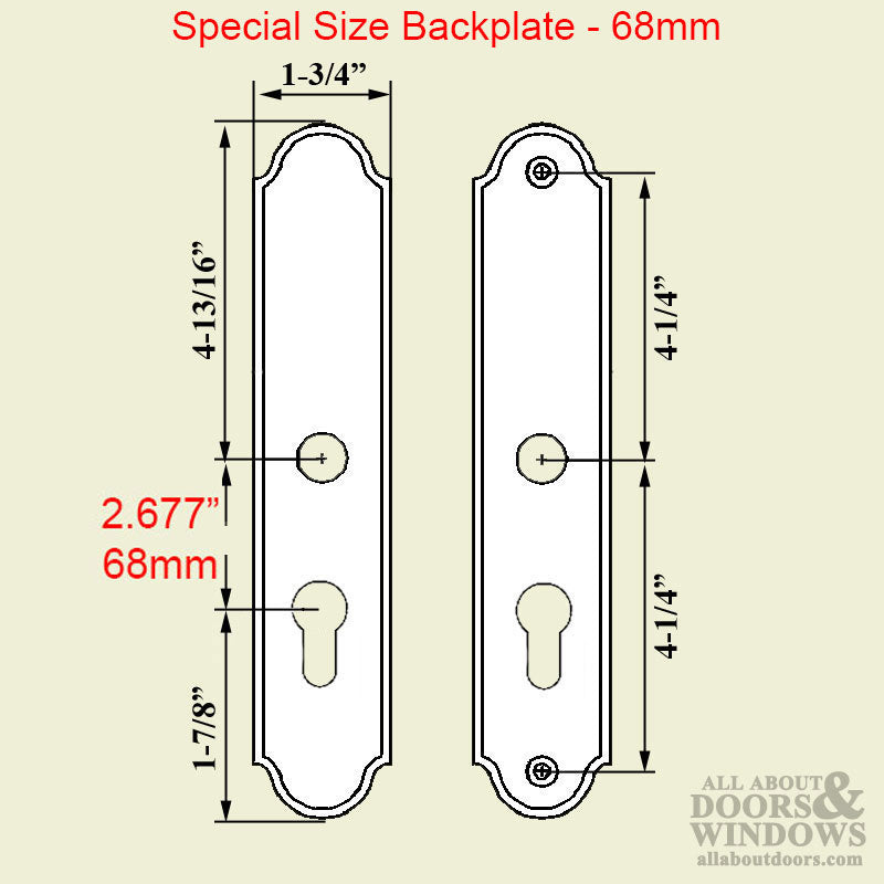 Germania Lever Handle, Lara 68mm Backplate, Right-Hand, Satin Nickel