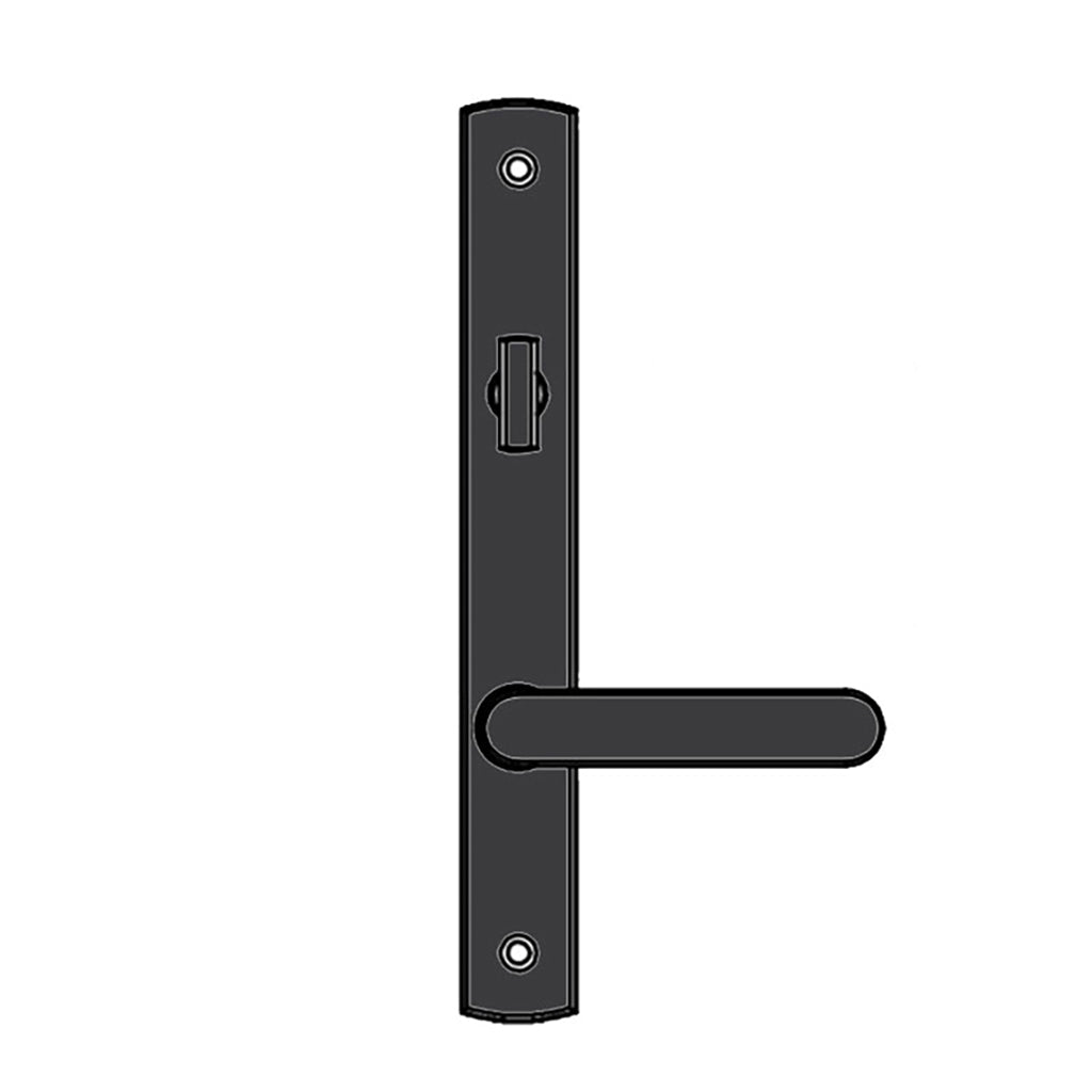 Truth® Sentry Lock Handle Set, Contemporary, Painted Over Zinc, Black