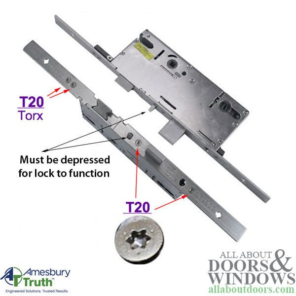 20mm P2000 Active 35/92 SPL Mortise Lock Body – American