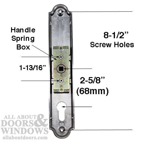 Germania Lever Handle, Lara 68mm Backplate, Right-Hand, Satin Nickel