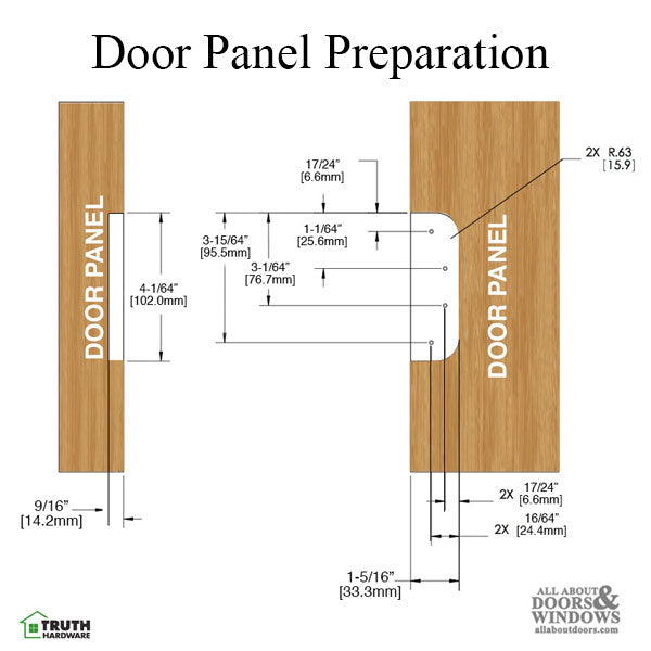 Truth® Sentry Hinged Door Adjustable Set Hinge, RHO / LHI, 4 x 4 inches, Choose Color