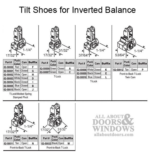 1-1/4" Black Tilt Shoe for 62716 Series Inverted Channel Balance