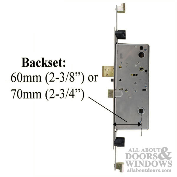 Active Concealed Rod 60mm Mortise Lock – Square Face for Vinyl Doors