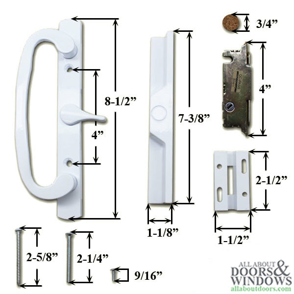 Pella Thermastar Vinyl Sliding Patio Door Handle Kit – White