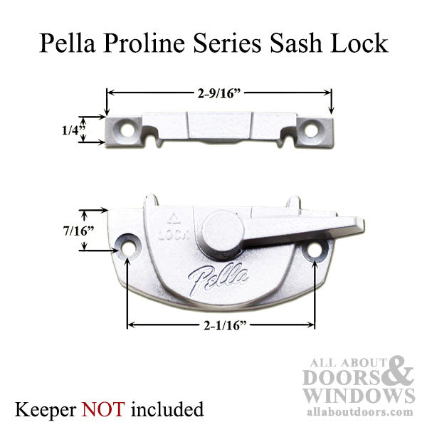 Pella Proline Sweep Sash Lock 2-1/16" - Truth 40381