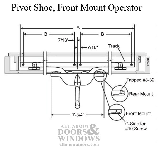 Truth Dual Arm Awning Operator #40078/#40079 – White Front Mount