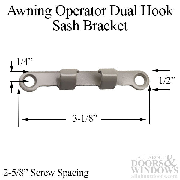 Truth® 20008 Sash Hook Bracket for Dual Arm Awning Operator