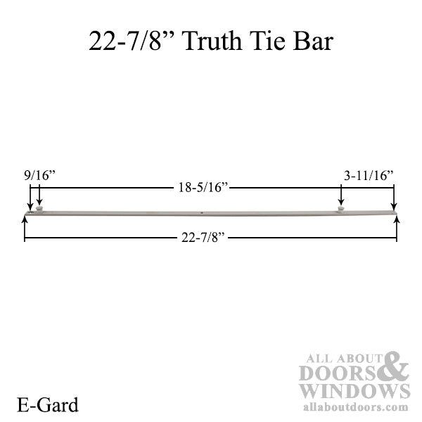 22-7/8" Tie Bar for Interlock Roller, Truth Maxim 24 Series