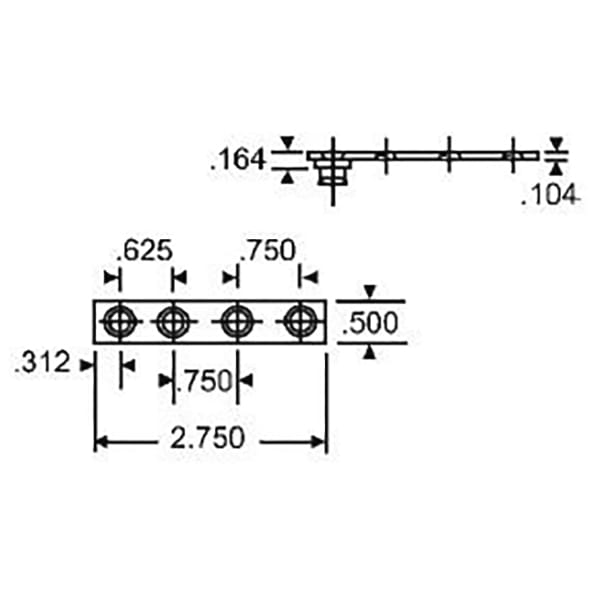 Truth Straight Sash Mounting Bracket, Non-Handed, E-Gard Finish