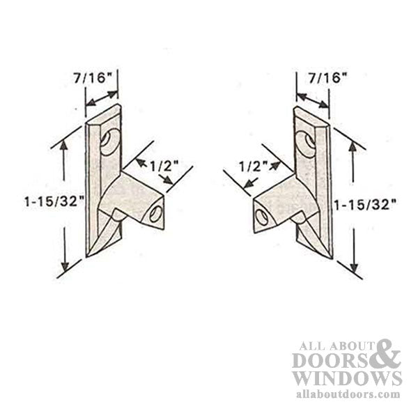 Left Hand Tilt Window Cam Pivot Pin, Zinc, Mill Finish