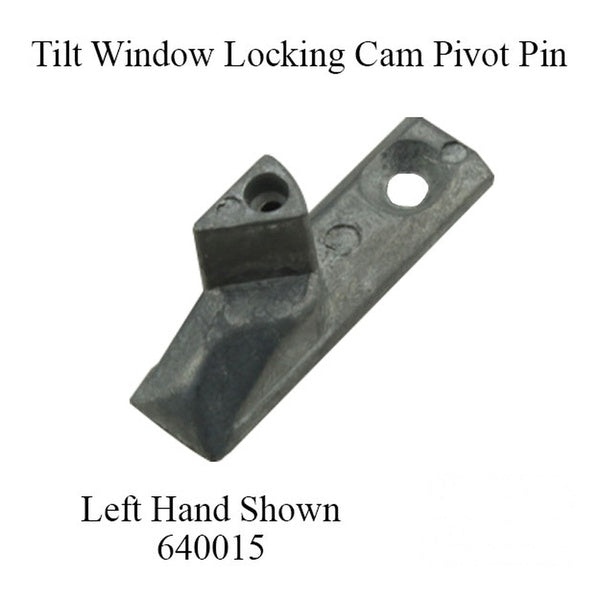 Left Hand Tilt Window Cam Pivot Pin, Zinc, Mill Finish