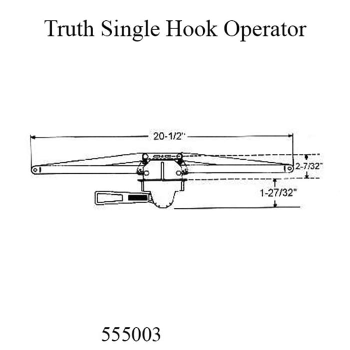 Truth Single Hook Pull Lever Awning Operator 20-1/2"