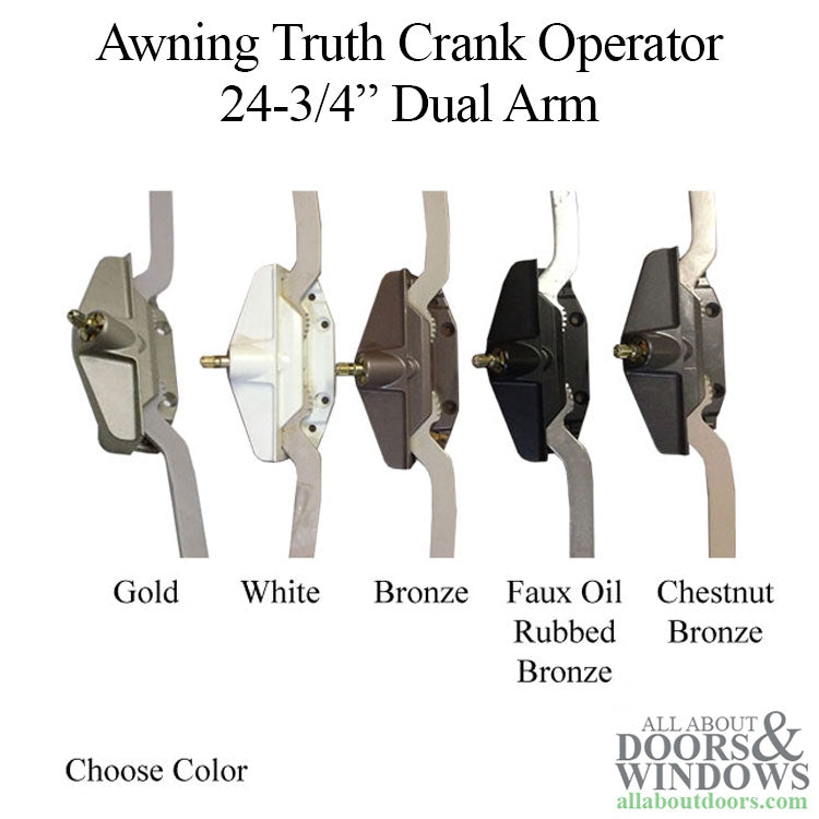 Truth Awning Crank Operator 24-3/4 inch Dual Arm