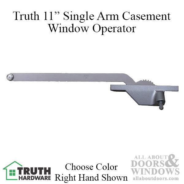 Truth® 11 inch Single Arm Casement Operator, Right Hand, Face Mount - Choose Color