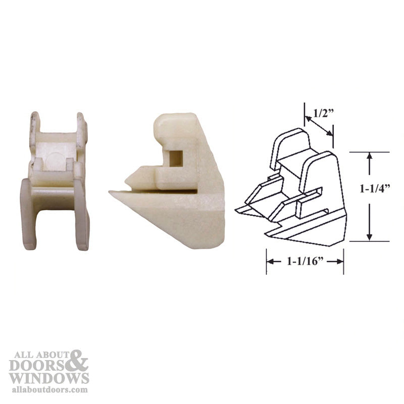 Bottom Shoe Bracket for 1/2" Channel Balance – Side-Load Window Hardware