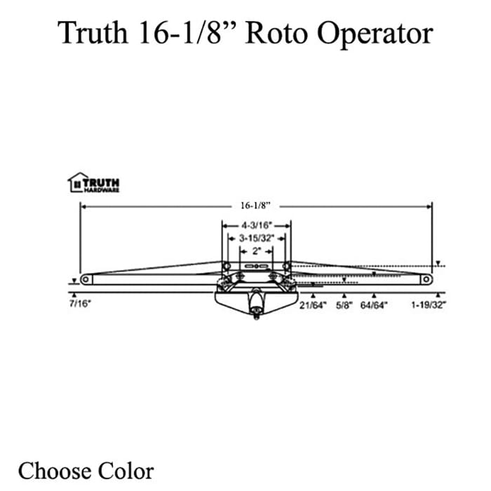 Truth 11.10 Roto Awning Operator 16-1/8" Single Hook - 555012
