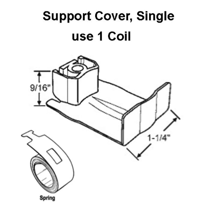 Support Cover for Single Coil Spring, 1-1/4" Pocket – White