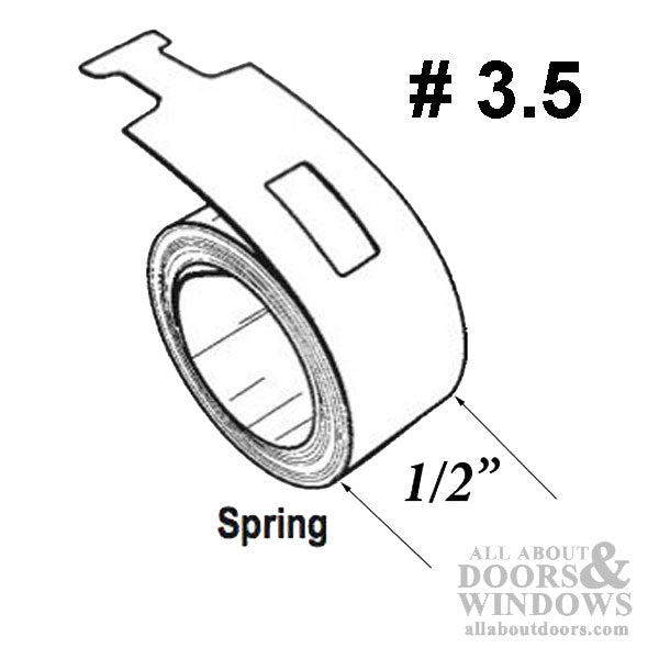 3.5 lb 1/2" Universal Constant Force Window Balance Coil, 1-1/4" Pocket