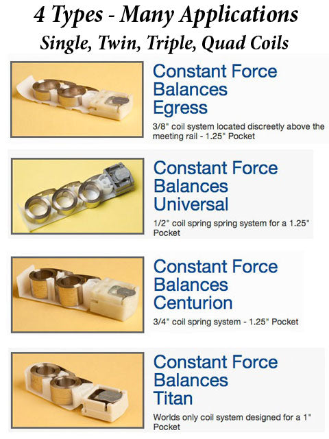 3.5 lb 1/2" Universal Constant Force Window Balance Coil, 1-1/4" Pocket