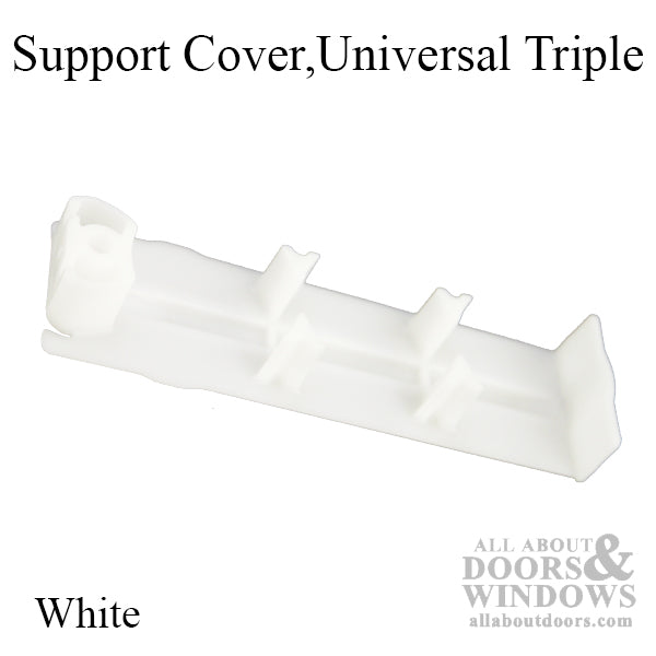 Triple Coil Support Cover, 1-1/4" Pocket, White, Squared Edge