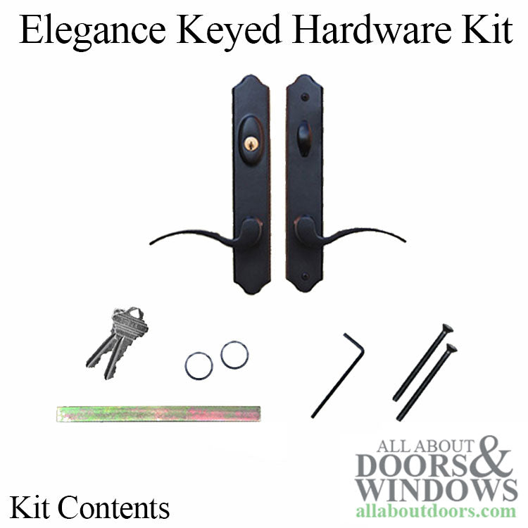 Elegance 10Inch Arch Keyed Active Hardware - Choose Color