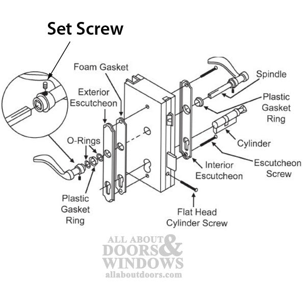 M6 Set Screw for Door Lever Handle – Fits Ashland, Marvin, Milgard