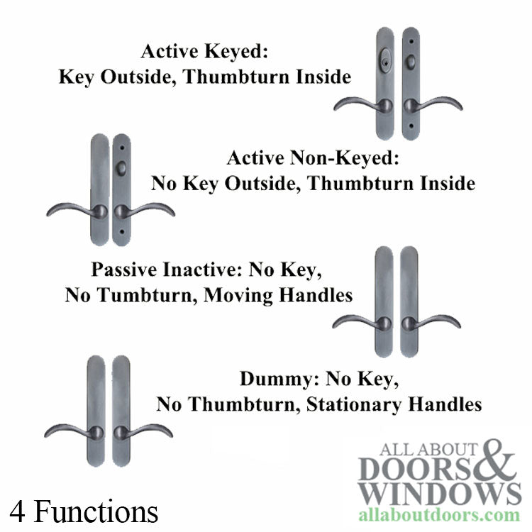 Elegance 10Inch Arch Keyed Active Hardware - Choose Color