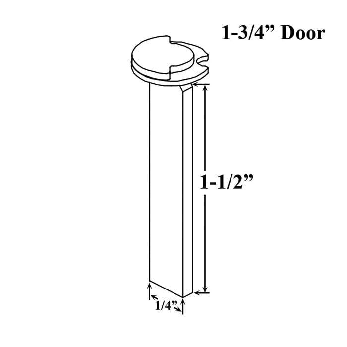 Ashland Tail Piece Assembly for 1-3/4" Door, Fits 2-2-1/4"