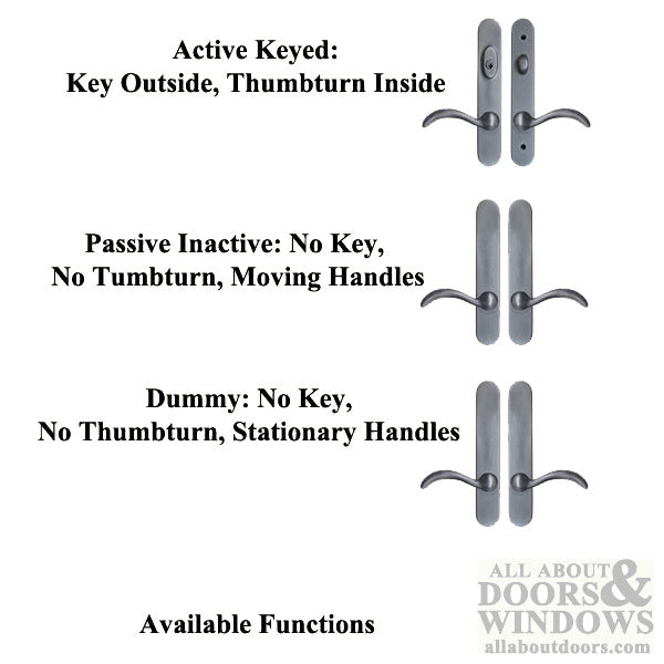Expressions 12 Inch Square Non-Handed Active Keyed Hardware, Choose Color