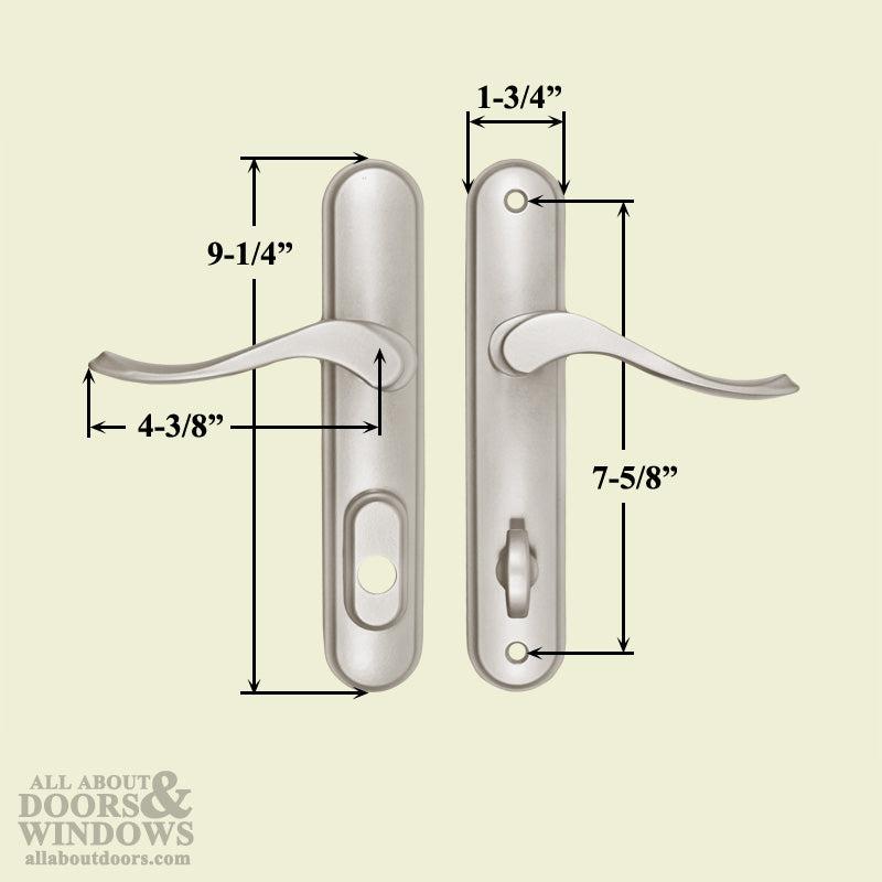 Left Hand Passive Marvin Integrity Cambridge Hinged Door Hardware – White