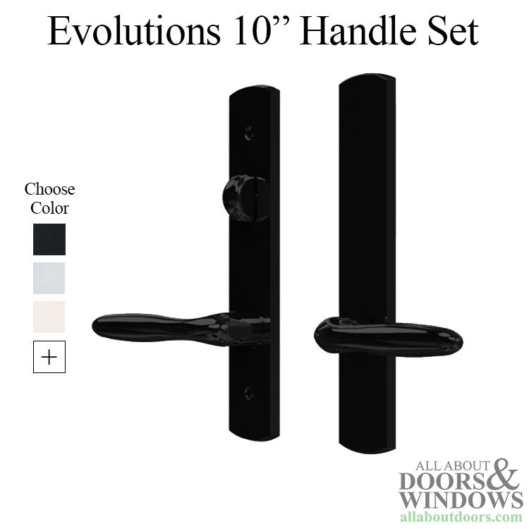 Evolutions 10Inch Curve Top Non-Keyed Handle Set, Active Door