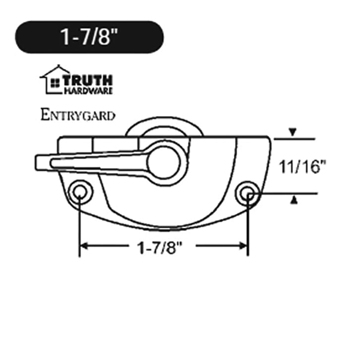 Truth Entrygard Sash Lock 1-7/8" Offset Screws