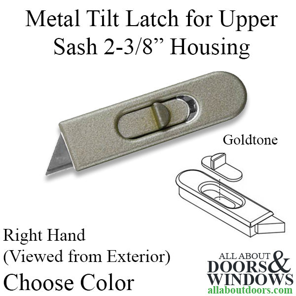 Metal Tilt Latch Upper Sash Right Hand 2-3/8"