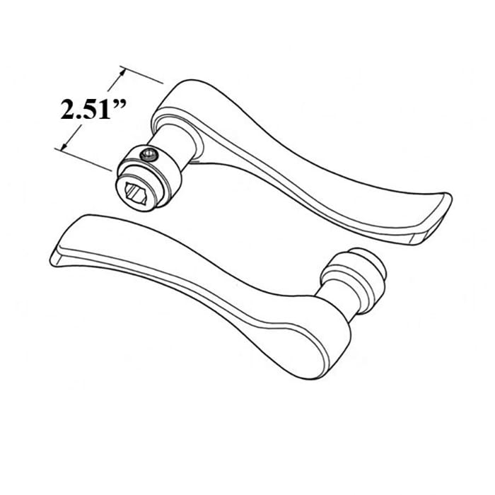 Tall Expressions Door Levers, 2.51" Projection, PVD Satin Nickel