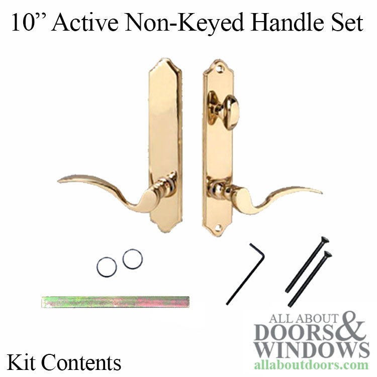 Elegance 10Inch Arch Non-Keyed Active Handle Hardware for Hinged Door - Choose Color