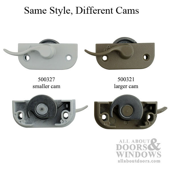 Left Hand Recessed Sash Lock, 1-5/8" Screw Holes, White