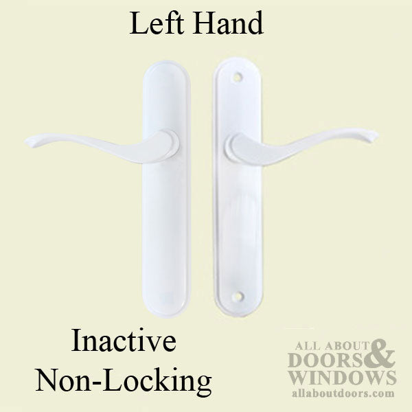 Left Hand Passive Marvin Integrity Cambridge Hinged Door Hardware – White