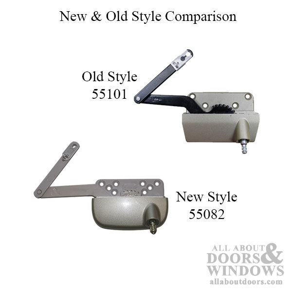 New Style Sill Mounted Straight Link 4-3/4 Inch Split Arm Casement Window Operator, Right