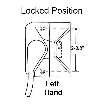 Truth 16.16 Left-Hand Casement Sash Lock, 2-3/8" Screws - 55401
