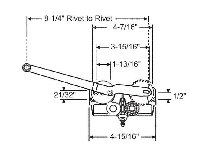 Truth Entrygard® 40574 Left Hand Single Arm Casement Operator