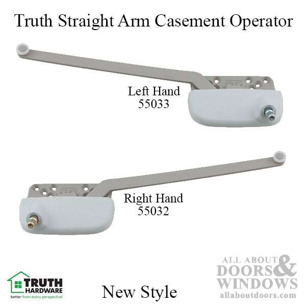9-1/2 inch, Truth® New Style Ellipse Single Arm Operator, Right Hand - Choose Color