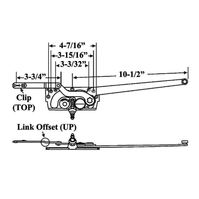 Right Hand Truth 20755 Dual Arm Casement Window Operator