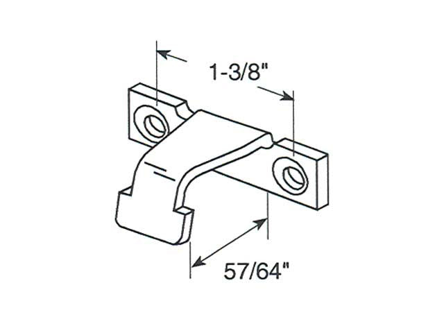 Truth Sash Lock Keeper 1-3/8" Screw Hole, 30902