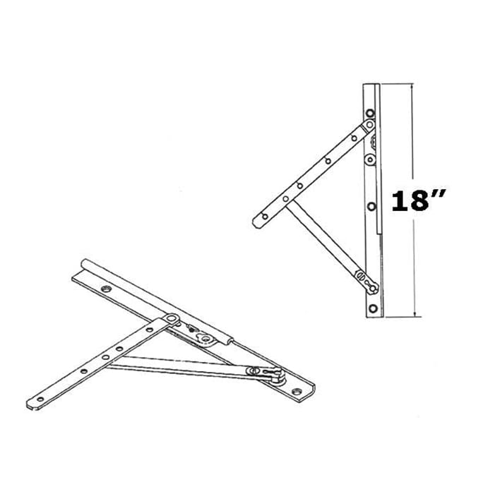 Truth 13.18 Awning Hinge Pair 18" - 30132A