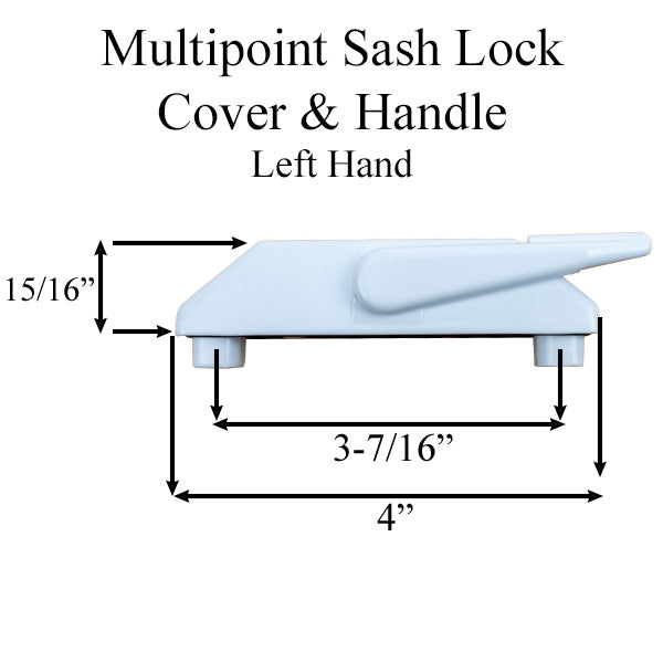 Truth 55647 Multi-Point Sash Lock Cover, Left Hand