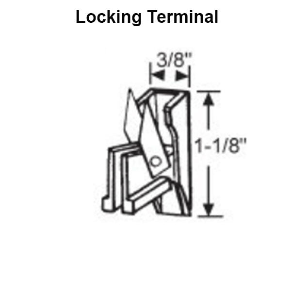 1/2 Ribbed Channel Balance For Wood Windows With Vinyl Jambliners #02 End Bracket Stamped # 41-51