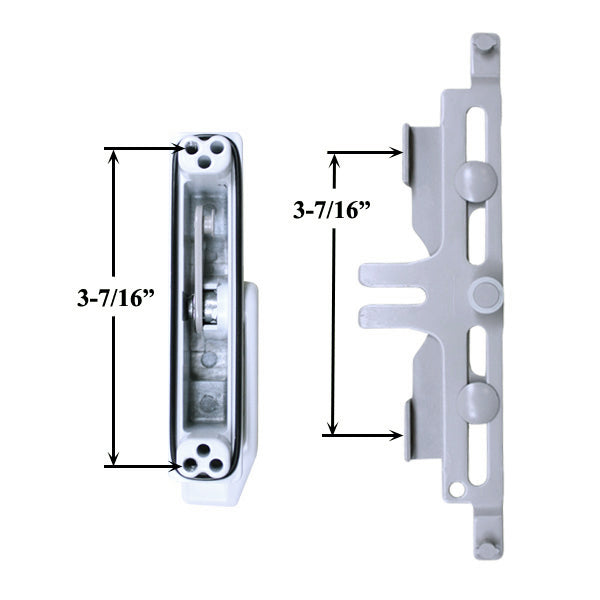 Right Hand Multi-Point Sash Lock with Bracket – White