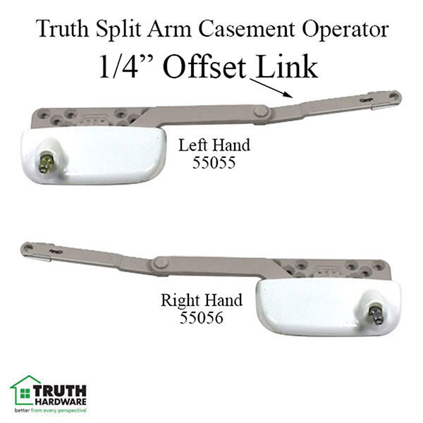 Truth® Ellipse Split Arm Casement Operator, 1/4Inch Offset Link, Right Hand